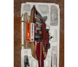 Fuselage Helicoptère - Taille 470 - BELL 407 Rouge et Or - Version Kit 2