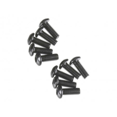 RC Car Parts - AXIAL AXA114 Hex Sckt ButtonHead M3x8mm Black Oxide (10) - FLASH RC