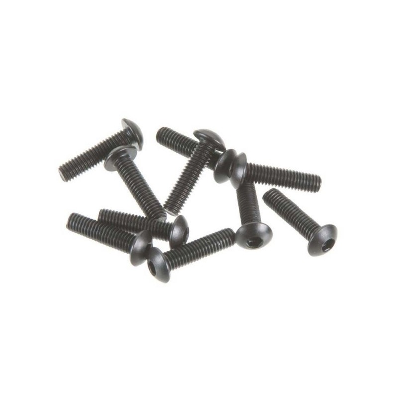 Piezas de repuesto para coches RC - AXIAL AXA116 Cabeza de botón hexagonal M3x12mm Negro (10) - FLASH RC