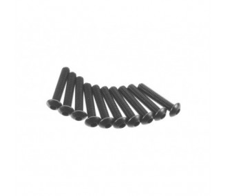 RC Car Parts - AXIAL AXA117 Hex Socket Button Head M3x15mm Black (10) - FLASH RC