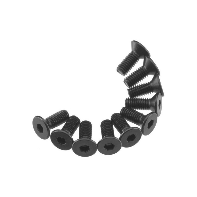 AXIAL AXA144 Hex Flat Head M3X8mm Black (10) - FLASH RC