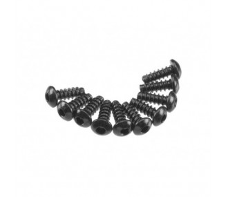 Ricambi per auto RC - AXIAL AXA434 Rubinetto esagonale a testa di bottone M3x8mm nero (10) - FLASH RC