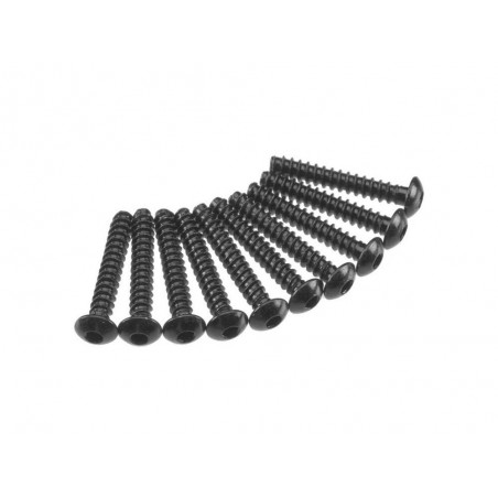 Ersatzteile RC-Cars - AXIAL AXA438 Hex Tap Button Head M3x18mm Black (10) - FLASH RC