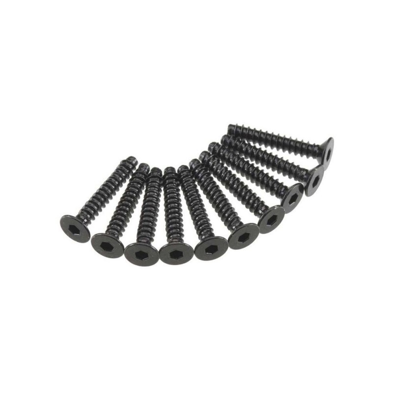 Piezas de repuesto para coches RC - AXIAL AXA468 Grifo hexagonal cabeza plana M3x18mm Negro (10) - FLASH RC