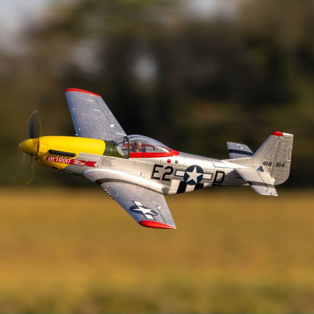 Avion UMX P-51D Mustang “Detroit Miss” BNF Basic avec AS3X et SAFE Select- FLASH RC