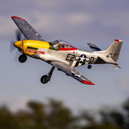 UMX P-51D Mustang "Detroit Miss" BNF Basic con AS3X y SAFE Select