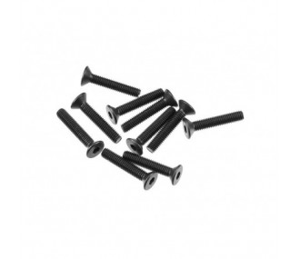 AXIAL AXA0147 Hex Socket Flat Head M3x16mm Black (10) - FLASH RC