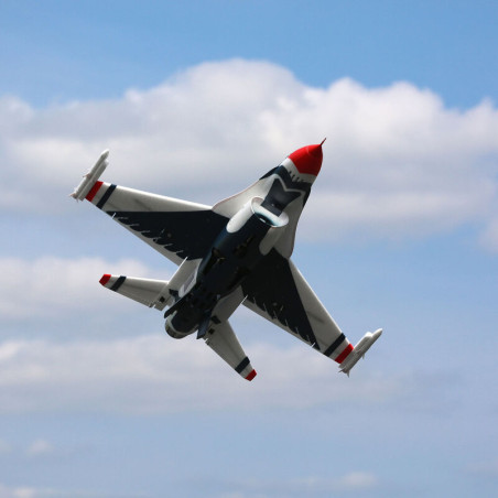 Jet F-16 Thunderbirds 70mm EDF Jet BNF Basic con AS3X y SAFE Select- FLASH RC