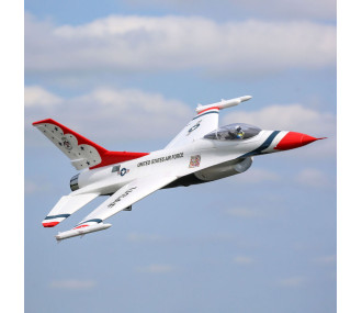 Jet F-16 Thunderbirds 70mm EDF Jet BNF Basic con AS3X e SAFE Select- FLASH RC