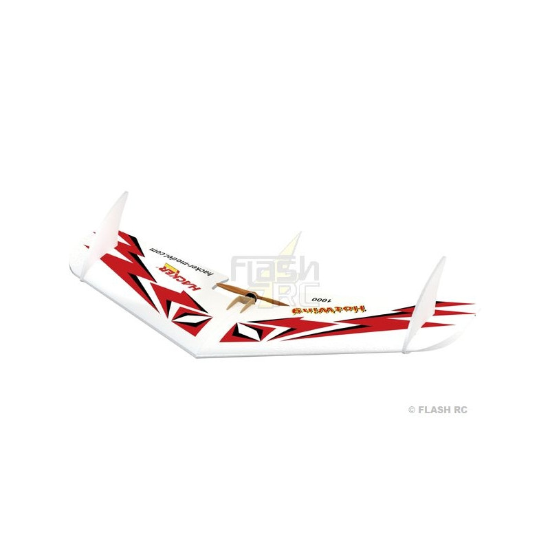 Aile volante Hotwing 1000mn FLASH  rouge ARF Hacker ModeL - FLASH RC