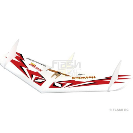 Aile volante Hotwing 1000mn FLASH  rouge ARF Hacker ModeL - FLASH RC