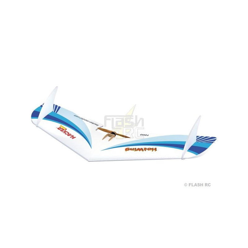 Aile volante Hotwing 1000 STING bleue ARF Hacker ModeL - FLASH RC