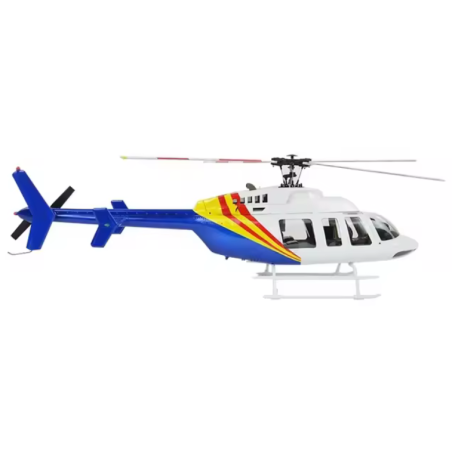 Fuselage Helicoptere 470 size BELL 407 Bleu et Blanc version KIT
