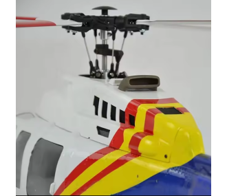 Fuselage Helicoptere 470 size BELL 407 Bleu et Blanc version KIT 2