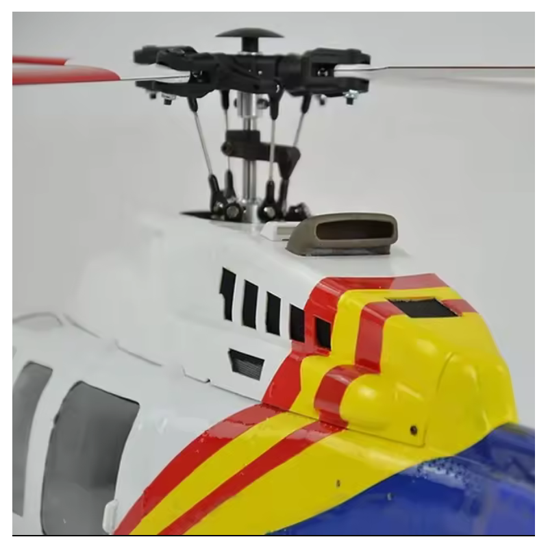 Fuselage Helicoptere 470 size BELL 407 Bleu et Blanc version KIT