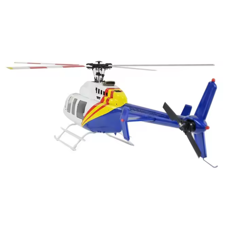 Fuselage Helicoptere 470 size BELL 407 Bleu et Blanc version KIT