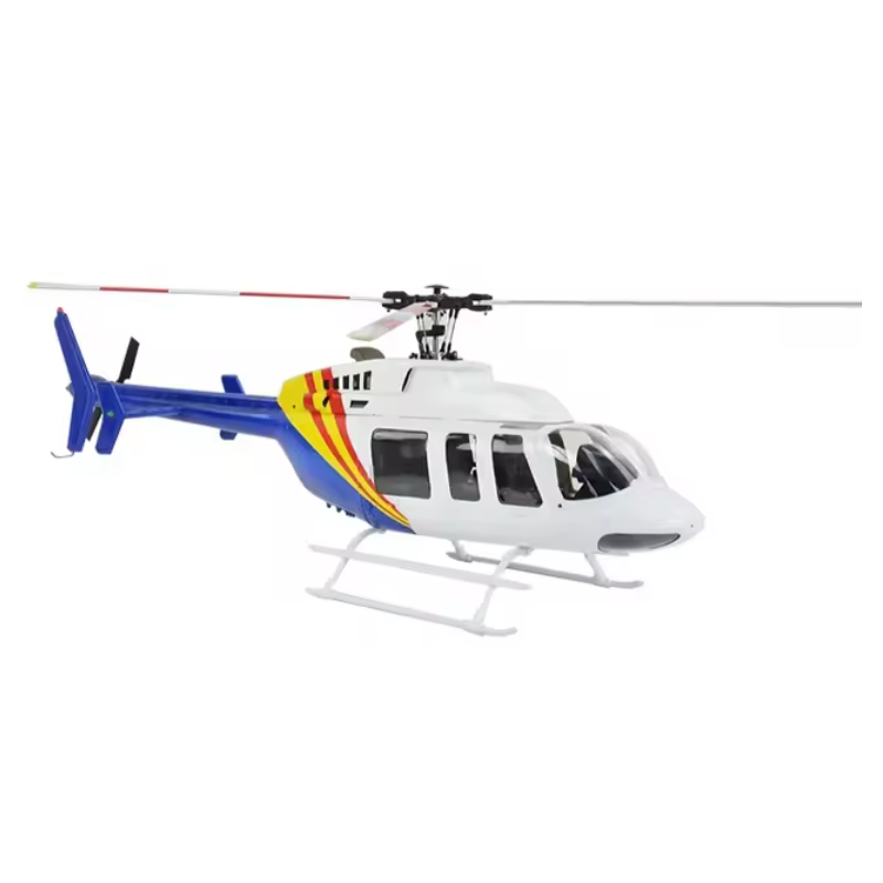Fuselage Helicoptere 470 size BELL 407 Bleu et Blanc version KIT