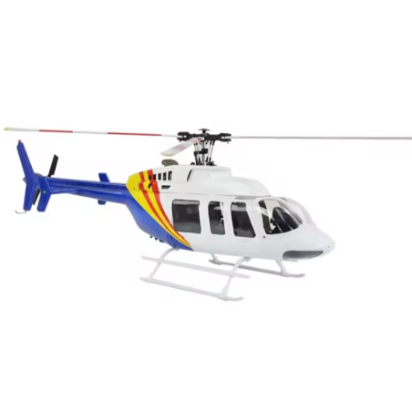 Fuselage Helicoptere 470 size BELL 407 Bleu et Blanc version KIT
