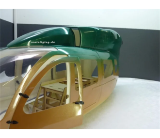 Fuselage Helicoptere Classe 600 - EC145 Peinture Verte et Or 2