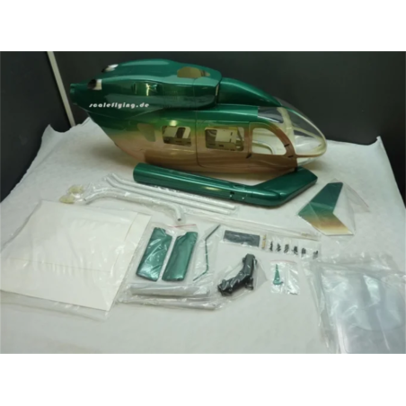Fuselage Helicoptere Classe 600 - EC145 Peinture Verte et Or