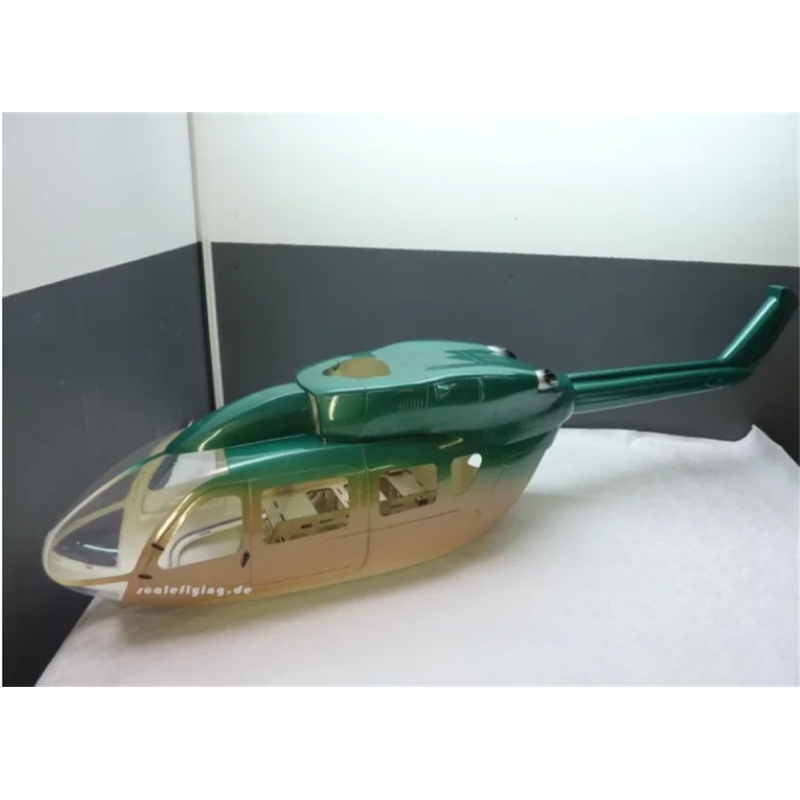 Fuselage Helicoptere Classe 600 - EC145 Peinture Verte et Or