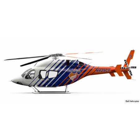 Fuselage Helicoptere 600 - Bell 429 Peinture Blanche Bleue Rouge