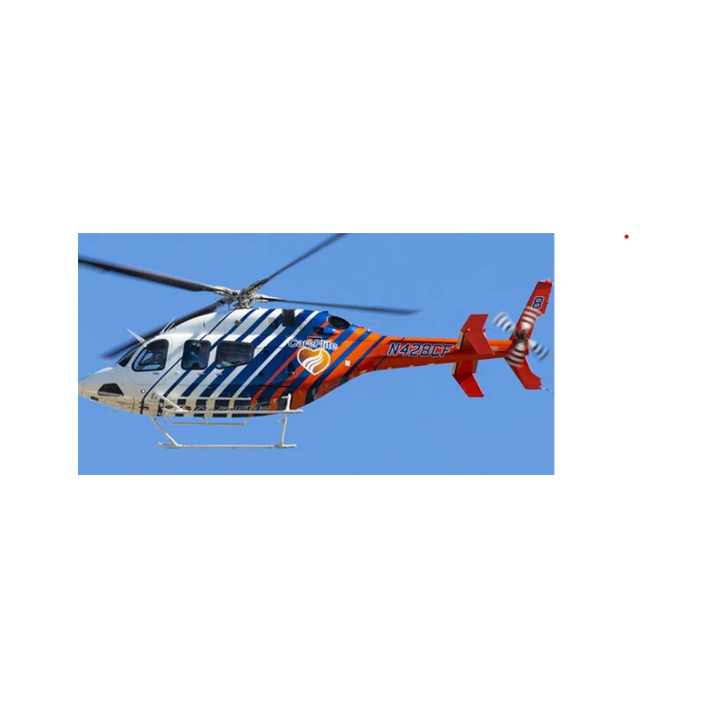 Fuselage Helicoptere 600 - Bell 429 Peinture Blanche Bleue Rouge