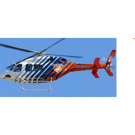 Fuselage Helicoptere 600 - Bell 429 Peinture Blanche Bleue Rouge