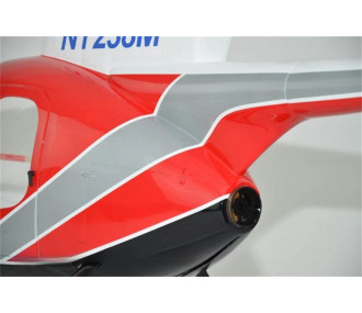 Fuselage Helicoptere Classe 700 - MD500E peinture police rouge 2