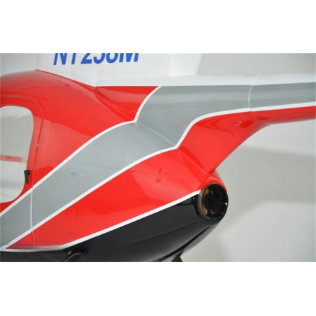 Fuselage Helicoptere Classe 700 - MD500E peinture police rouge