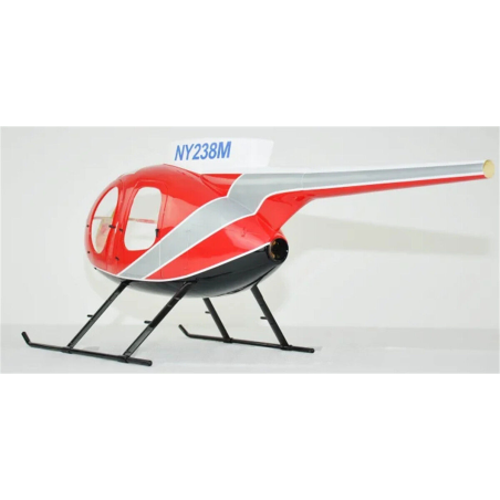 Fuselage Helicoptere Classe 700 - MD500E peinture police rouge