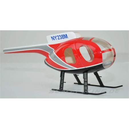 Fuselage Helicoptere classe 250 - MD500D peinture police rouge