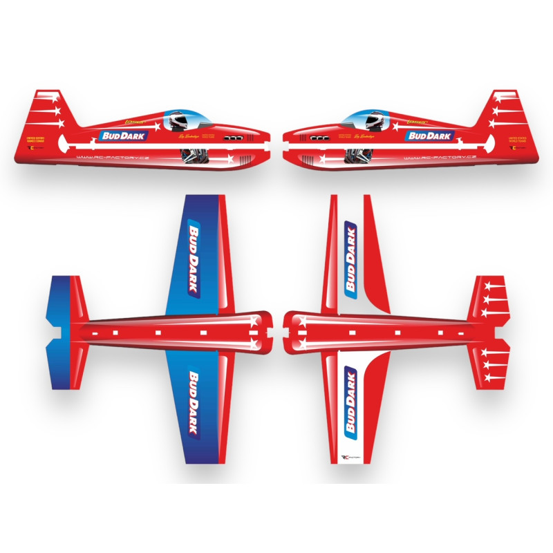 Fabbrica di aerei RC Laser XL rosso circa 1.06m- FLASHRC