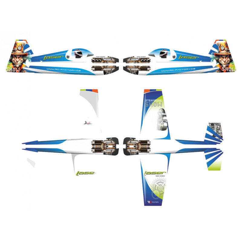RC Plane Factory Laser XL Blue approx.1.06m - FLASH RC