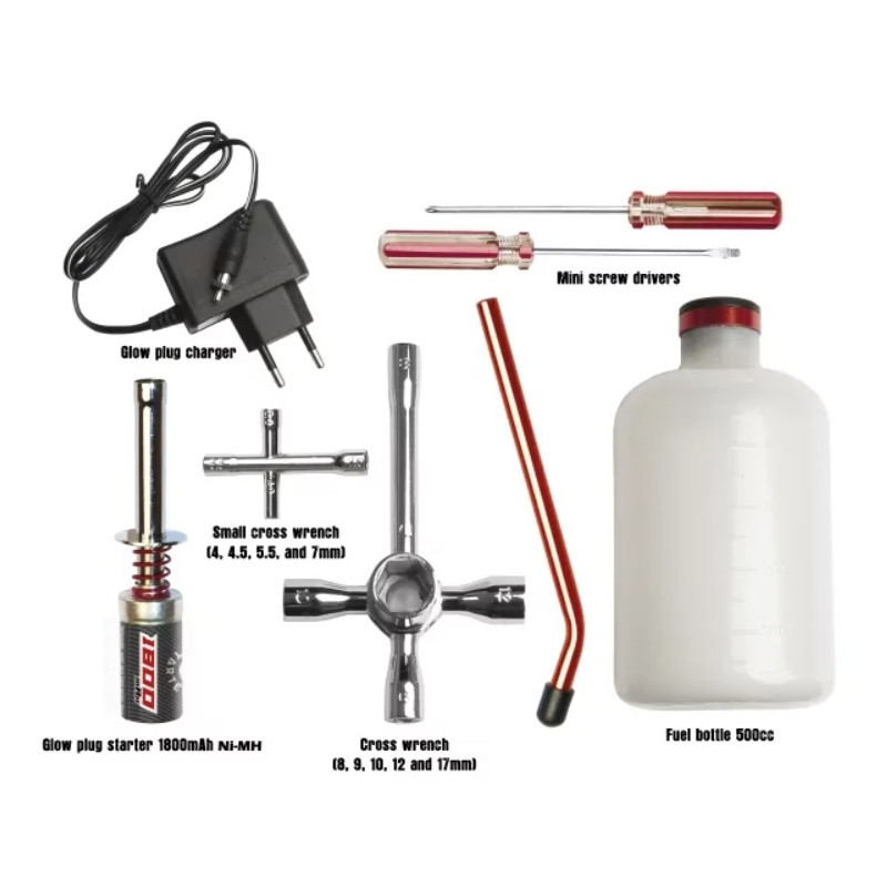Kit di avviamento per auto RC - Kit di avviamento per auto termiche Hobbytech - FLASH RC