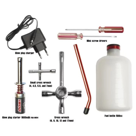Kit di avviamento per auto RC - Kit di avviamento per auto termiche Hobbytech - FLASH RC