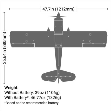 Aircraft E-flite Decathlon RJG 1.2m BNF AS3X - FLASH RC