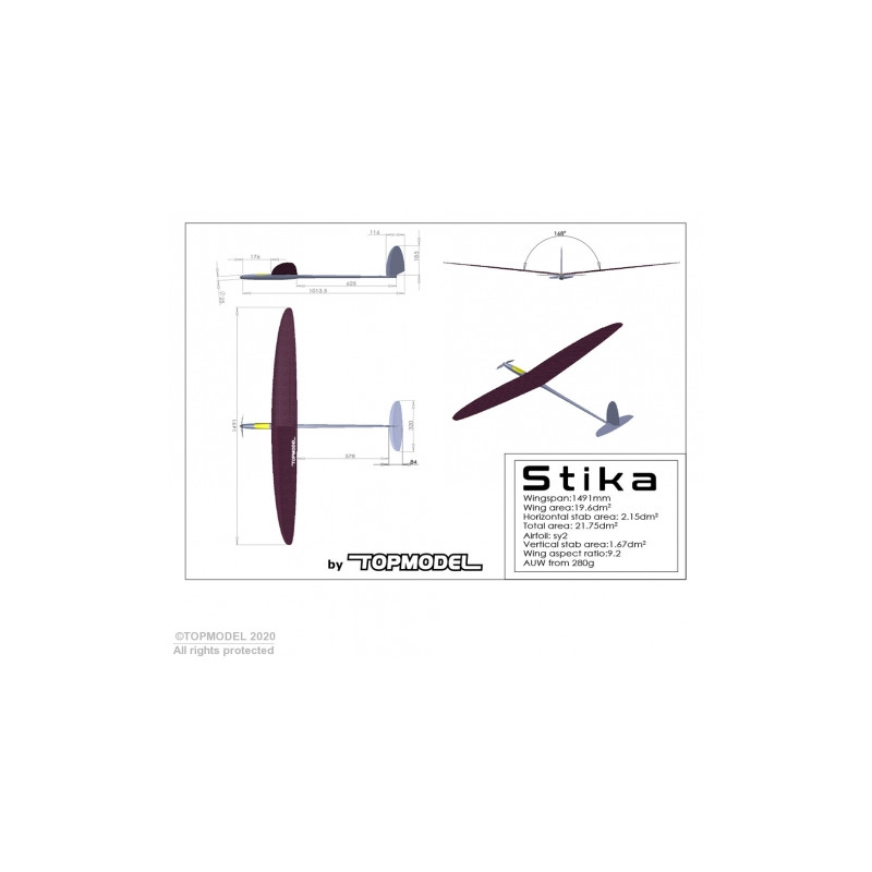 Stika F5K ca.1,49m PNP All Carbon TOPMODEL - Verde