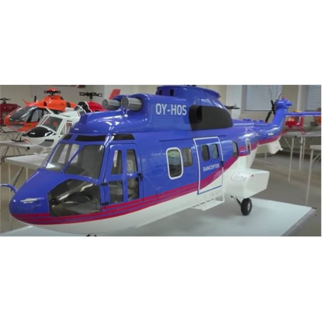 Helicóptero Clase 800 225 Azul Blanco Super Puma Versión KIT