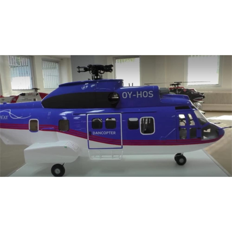Helicopter Fuselage Class 800 225 Blue White Super Puma KIT Version