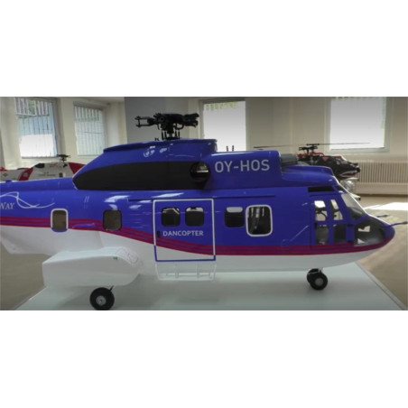 Helicopter Fuselage Class 800 225 Blue White Super Puma KIT Version