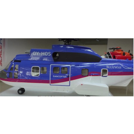 Helicopter Fuselage Class 800 225 Blue White Super Puma KIT Version