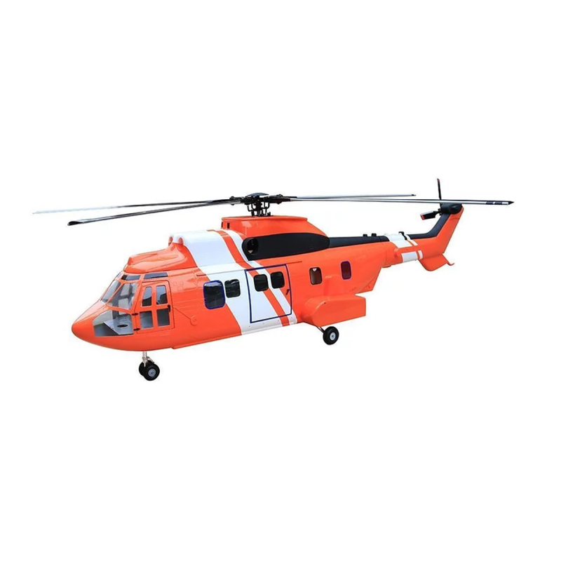 Fuselage Helicoptere Classe 800    225 Orange White Super Puma KIT Version