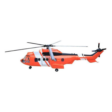 Fuselage Helicoptere Classe 800    225 Orange White Super Puma KIT Version