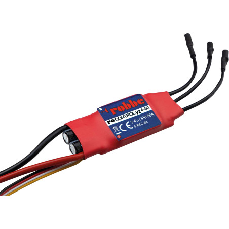 Regulador sin escobillas Robbe RO-Control6 4-50 V2 3-4S-50 (70A) 5V/ 5A Regulador SWITCH BEC