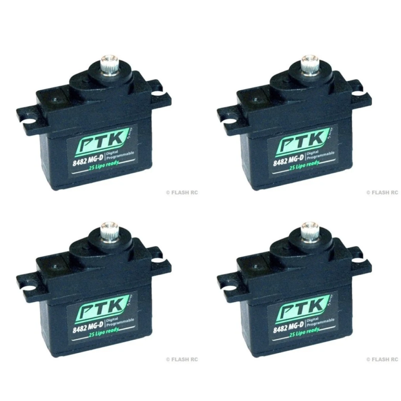 Pack 4 x Servo Pro-Tronik Numérique 8482 MG-D (dimensions du HS-81/82) - FLASH RC