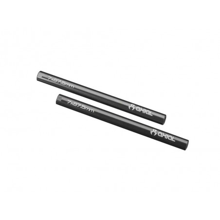 Ricambi per auto RC - AXIAL AX30792 Link filettati in alluminio 7X87.5mm Grigio (2) - FLASH RC