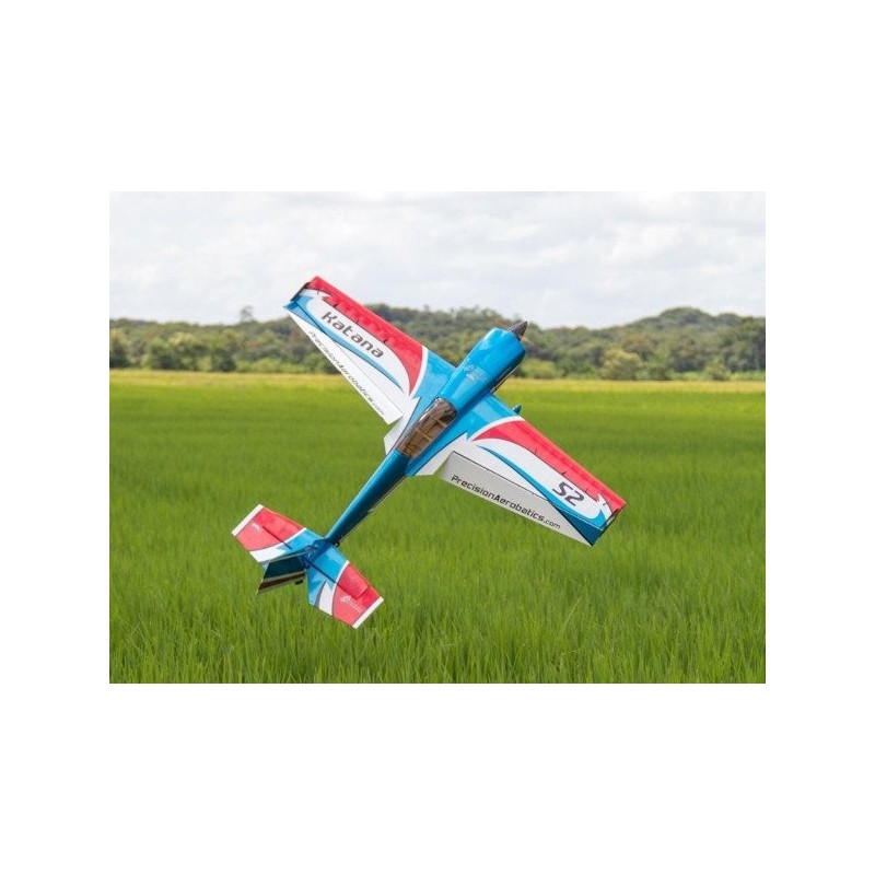 Avión Acrobático RC - Precision Aerobatics Katana 52 azul/rojo ARF aprox.1.32m - FLASH RC