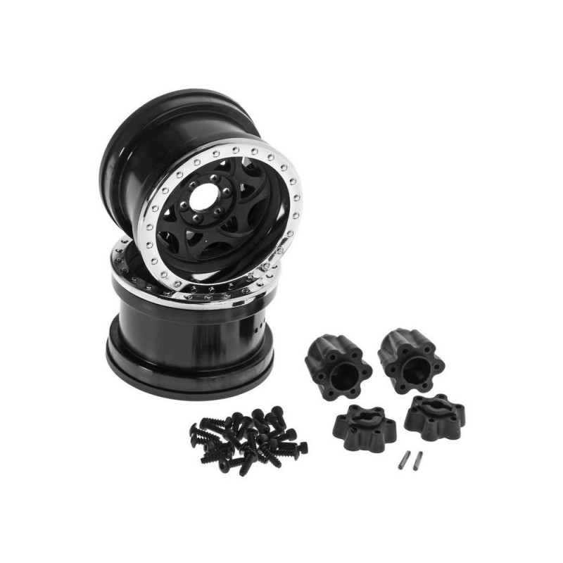 Ricambi per auto RC - AXIAL AX31037 2.2 Walker Evans Ruote Cromo Nero (2) - FLASH RC
