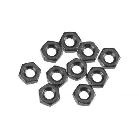 Ersatzteile RC-Cars - AXIAL AXA1040 Thin Hex Nut M3 Black (10) - FLASH RC